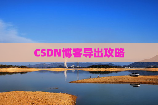 CSDN博客导出攻略